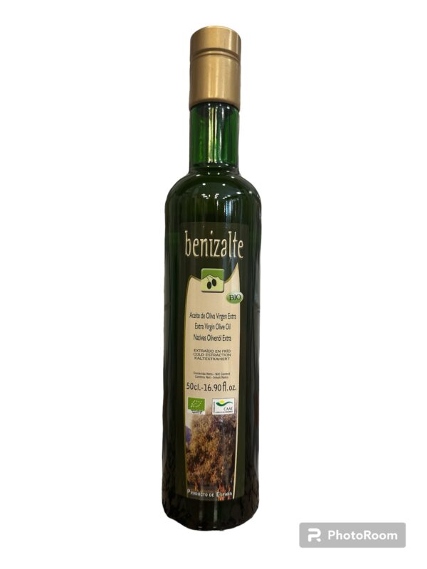 Aceite de oliva virgen extra ecológico BENIZALTE ALMAZARA LA FLOR DE LA ALPUJARRA (50ML)